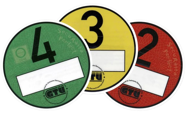 Feinstaubplakettenfarben